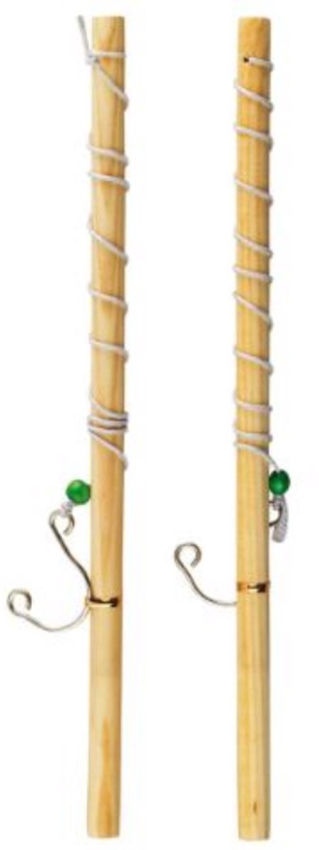 EENDJESVISSEN STOK IN HOUT 45 CM