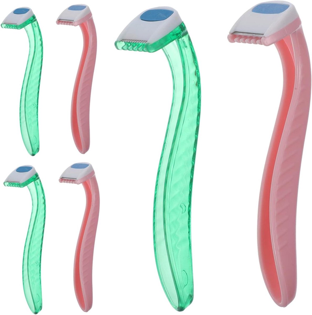 Scheermesjes Dames - Gezichtstrimmer - Gezichtsbeharing Verwijderen - Ergonomisch Ontwerp - 6 Stuks - Roze Paars