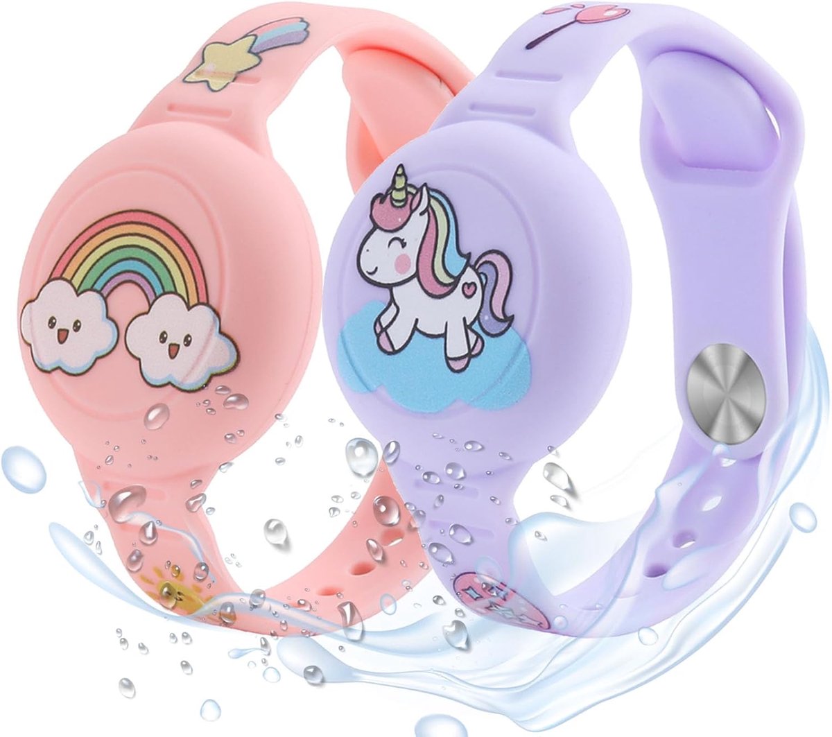 Kinderarmband voor AirTag, siliconen waterdichte armband, compatibel met AirTag, verborgen hoes voor peuters en volwassenen