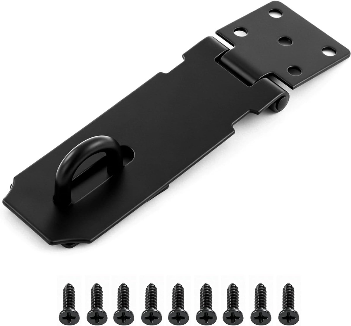 Hasp, 4 inch roestvrij staal hangslot Hasp en nietenschuur Lock Hasp Shed deurvergrendeling Heavy Duty Gate Lock Lock Lock Lock Lock Hasp en nietje voor deur raam kast huisdier kooi krat