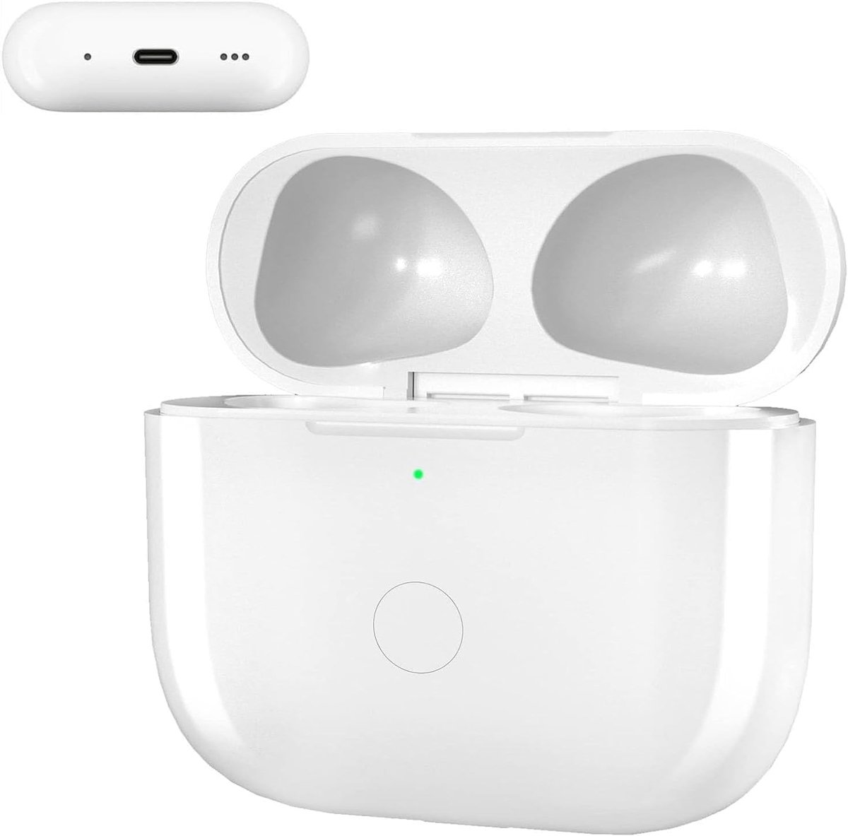 Draadloze oplaadcase compatibel met Air Pods 3e generatie (2021), draadloze oplaadcase, met Bluetooth-koppelingssynchronisatieknop, 7 keer volledig opladen