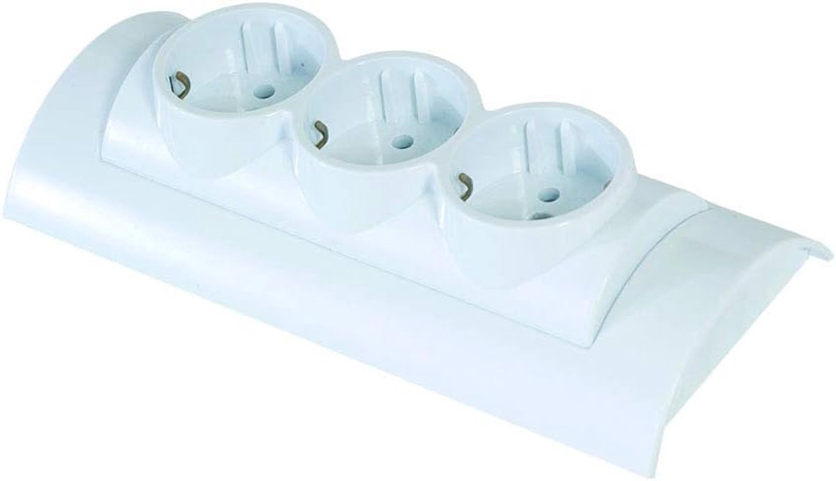 3-voudig opbouw Schuko-stopcontact NIEUW Opbouw Schuko-stopcontacten 3 stopcontacten CE (3-voudig)