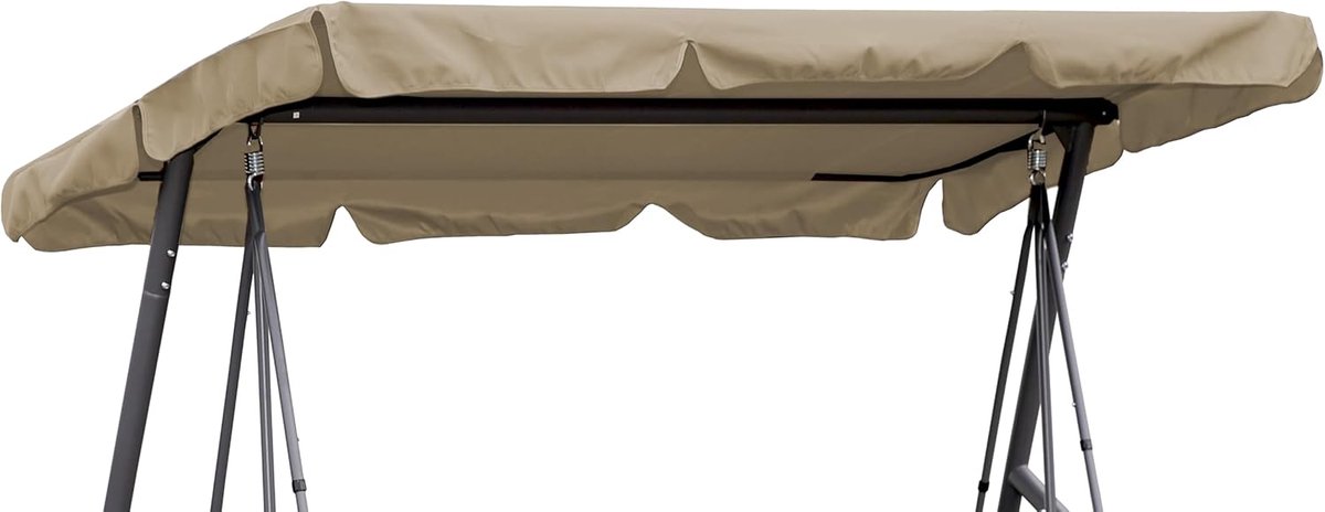 STAR Vervangend dak 200x145cm tuinschommel universele schommelbank 3-zits zand UV 50 vervangende overtrek zonnedak schommel dak