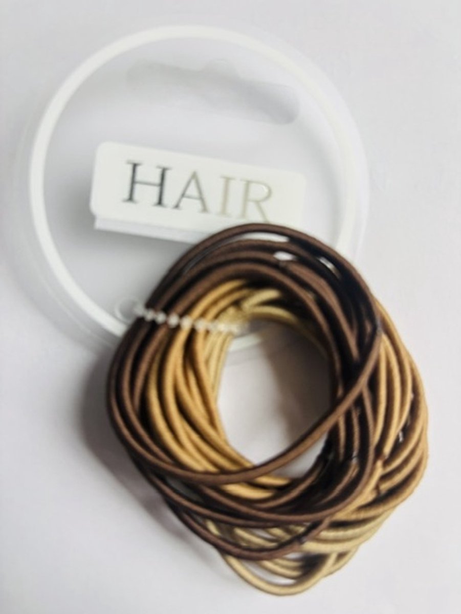 Haarelastiekjes endless 1mm dikte - naturel tonen 18 op kaart