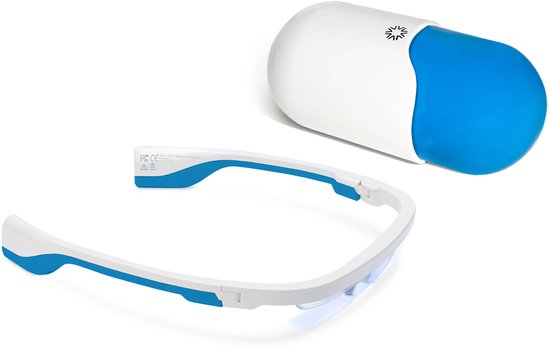 AYOlite lichttherapiebril - Inclusief bioritme-app - Vergelijkbaar met de krachtigste daglichtlampen - Veilig getest voor de ogen (IEC 62471 No Risk) - UV- en infraroodvrij - 100% bewegingsvrijheid - Stijlvolle en effectieve daglichtbril