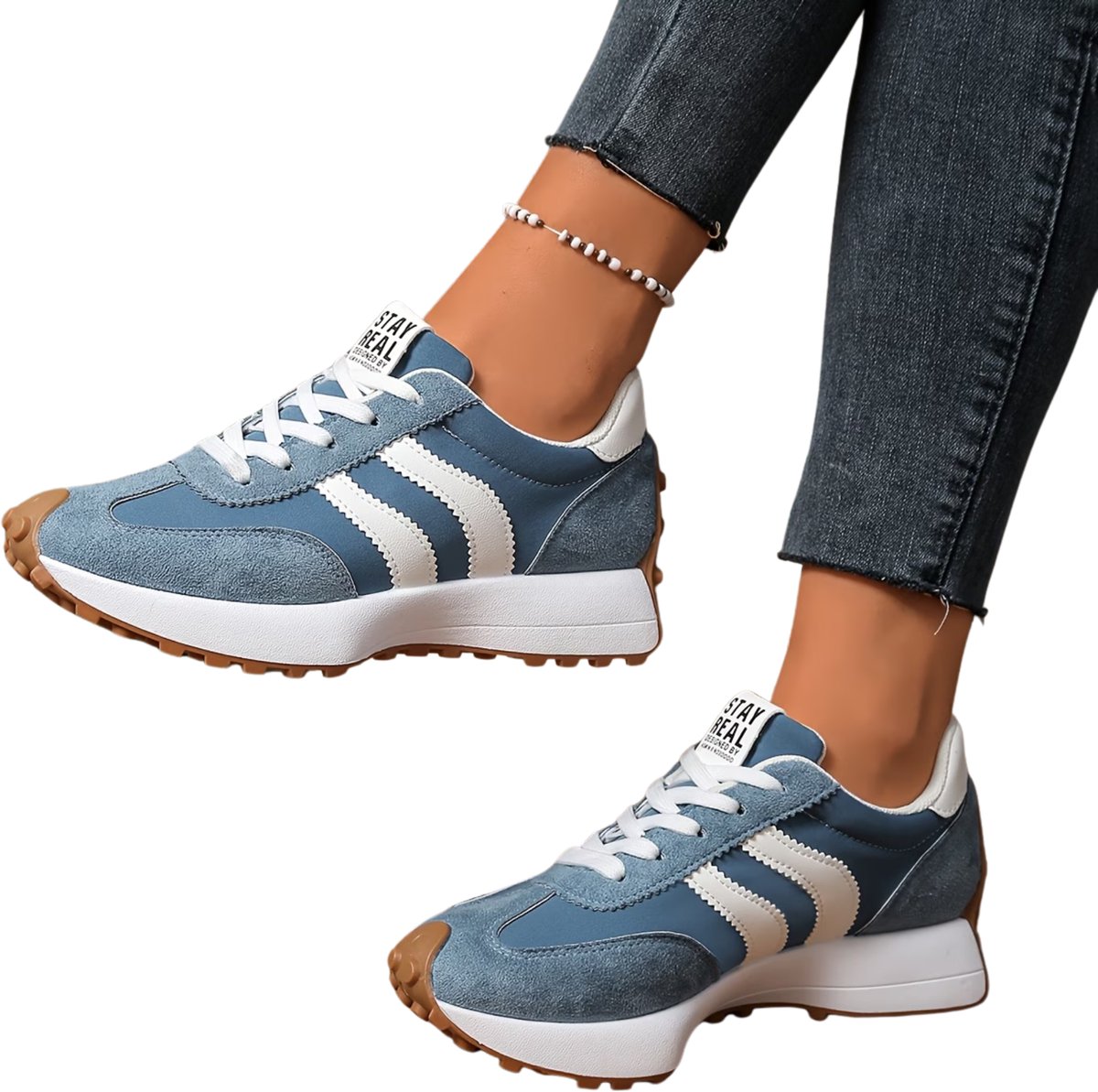 Currero Schoenen Dames Sneakers Comfortabel Slippers Casual Volwassenen 37 Blauw