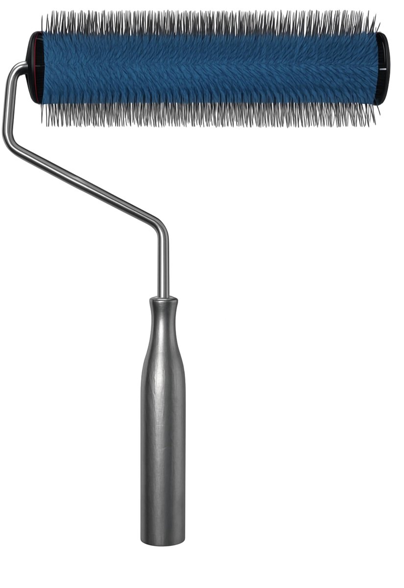 SnelShoppen - Pangolino Ontluchtingsroller met Metalen Spikes - Professionele Spijkerroller 25 cm met 20 mm Spike Lengte voor Tuin, Grondverbetering e