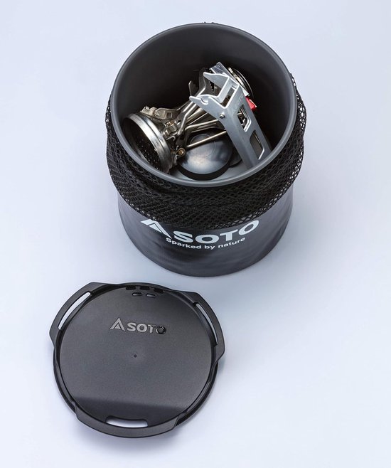 Camping Pannenset Multifunctioneel 6-Delig - RVS & Titanium Kookset - Lichtgewicht - 750 ml Pan en Bekers — afbeelding 3