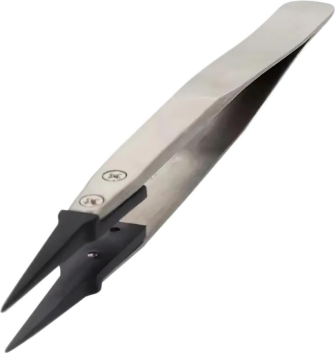 Precisie Pincet - Antistatische Grijper - Gedetailleerd Werk - Statisch Afvoerend - 13 cm Lengte - Zilverkleurig