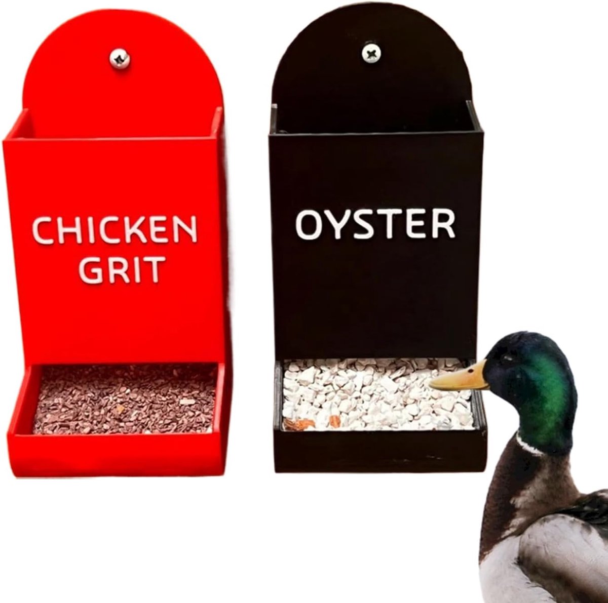 Kippen Voederbak - Vogel Voerdispenser - Pluimvee Voeren - Eenvoudig Bijvullen - 20x10x10 cm - Letter AB
