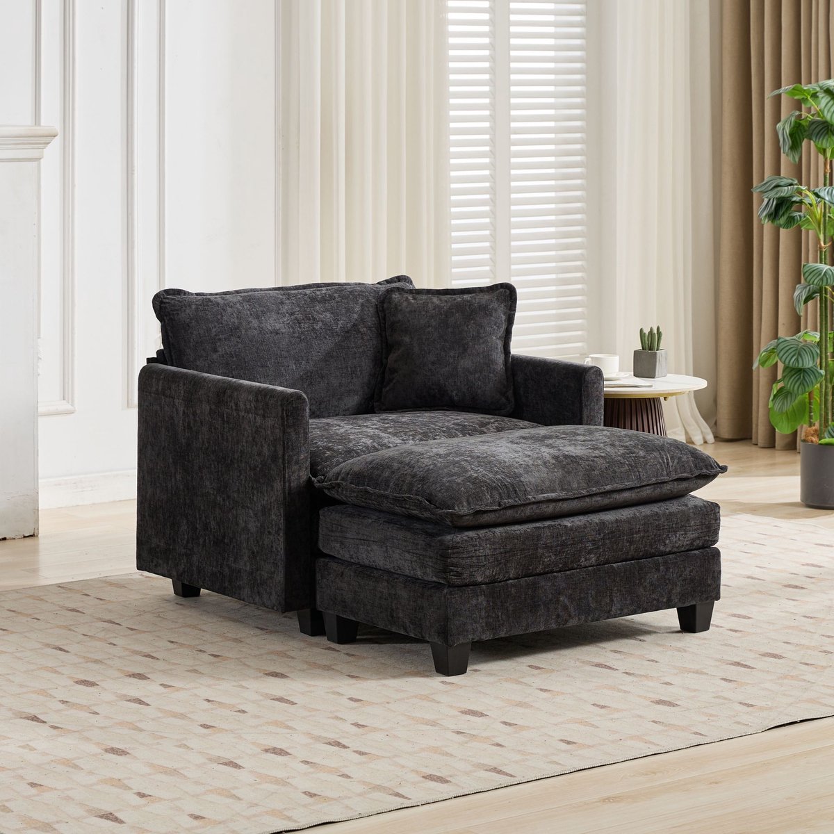 OKWISH Modulaire Hocker - Flexibel Te Combineren Met Loungeset Tot Vijf Delen - Zacht Zitc