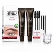 Henna Semi Permanente - Brow Dye Color Cream - 15ml - Koffie + Glazen Dappendish
