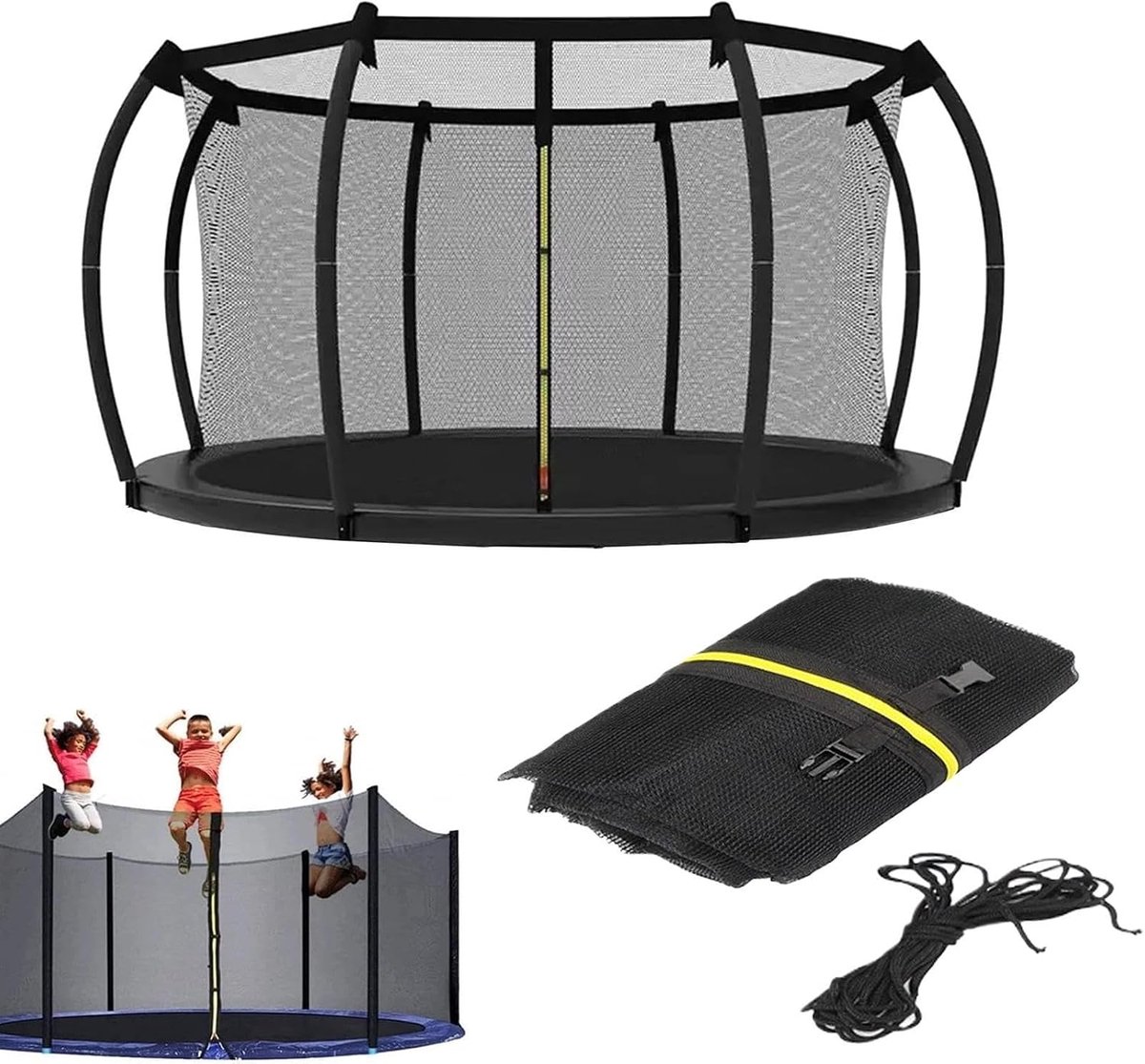 Trampoline Net - Veiligheidsnet - Buiten Spelen - Duurzaam Nylon Materiaal - 305 cm - Meerkleurig