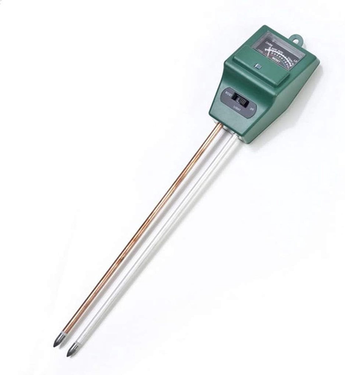Bodemmeter 3-in-1 - Plantenmeter Vochttester - Plantenverzorging Thuis - Geen Batterij Nodig - 29 cm - Groen