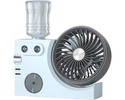 Mistventilator - Luchtkoeler - Persoonlijke verkoeling - Dubbele sproeiers - 23 cm breed - Blauw