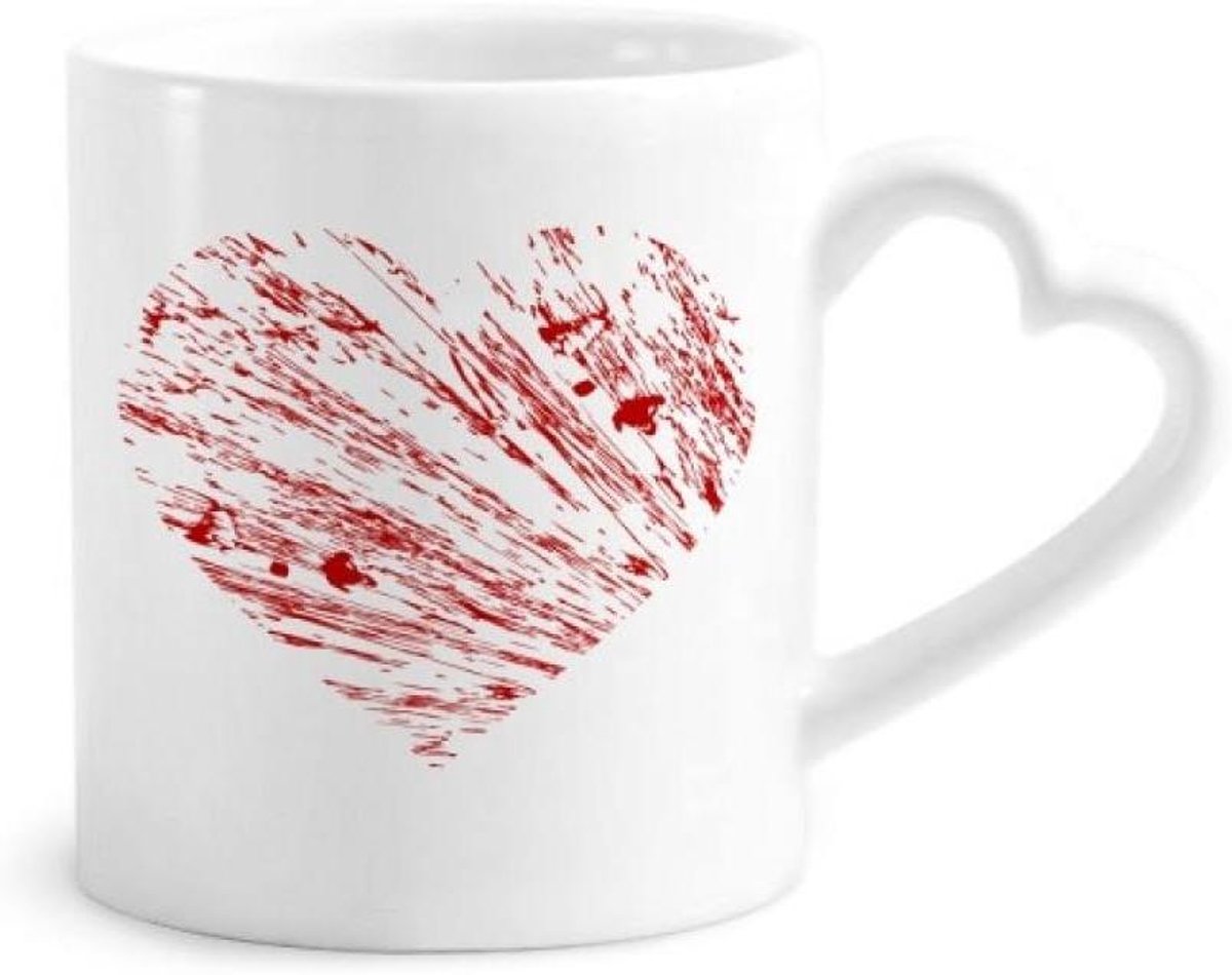 Koffiemok Hart - Keramische Cup - Warme Dranken - Hartvormig Handvat - 350 ml - Multicolour