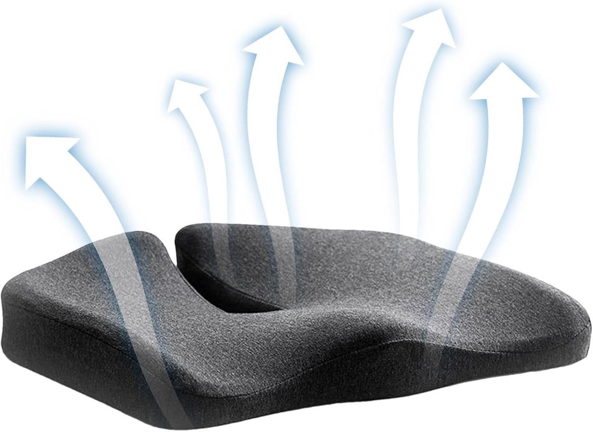 Traagschuim Zitkussen - Ergonomisch Kussen - Comfortabel Zitten - W-Vorm Ontwerp - Univers