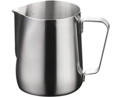 Opschuimkruik Koffie - Melkopschuimer Kan - Latte Art Maken - Slanke Tuit Ontwerp - 150 ml - Lichtgrijs