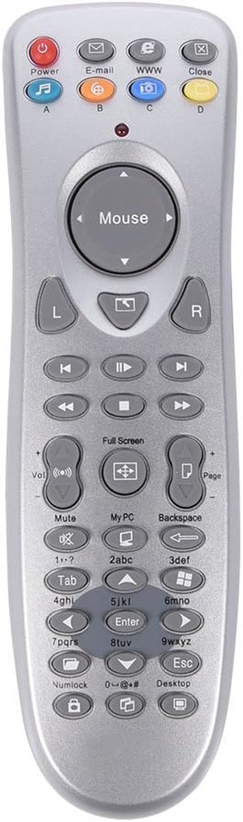 Afstandsbediening PC - Draadloze Controller - Media Bediening - Bewegingsherkenning - 10 Meter Bereik - Zwart