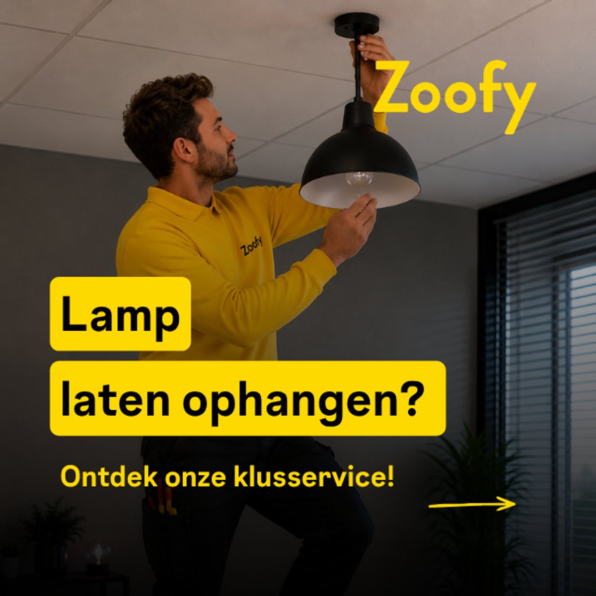 Boek een vakman voor lamp ophangen (binnen) – door Zoofy in samenwerking met Bol