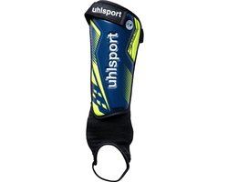 Uhlsport Tibia Plate Pro Scheenbeschermer - Marine / Fluogeel | Maat: S: 142-162 CM
