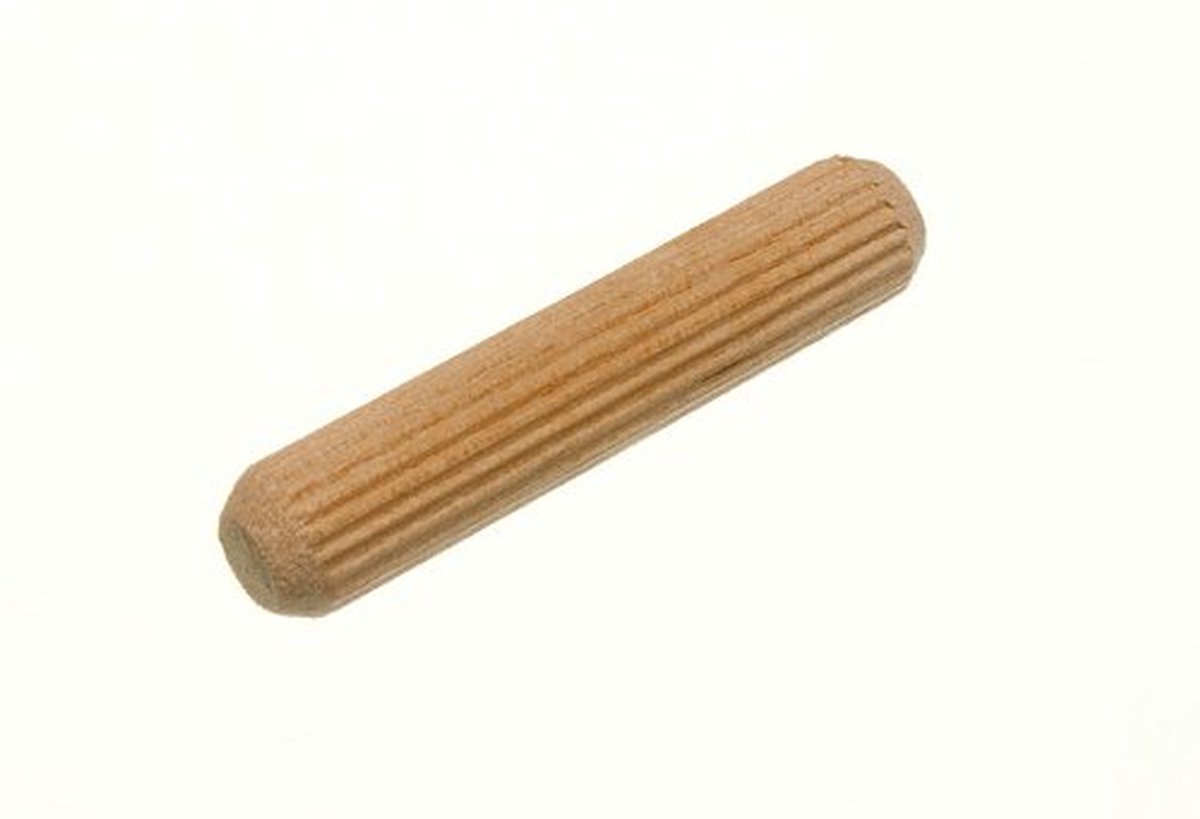 Houten Deuvels - Houtpinnen - Meubelmontage - Gegroefd Ontwerp - 500 Stuks M6x40mm - Bruin
