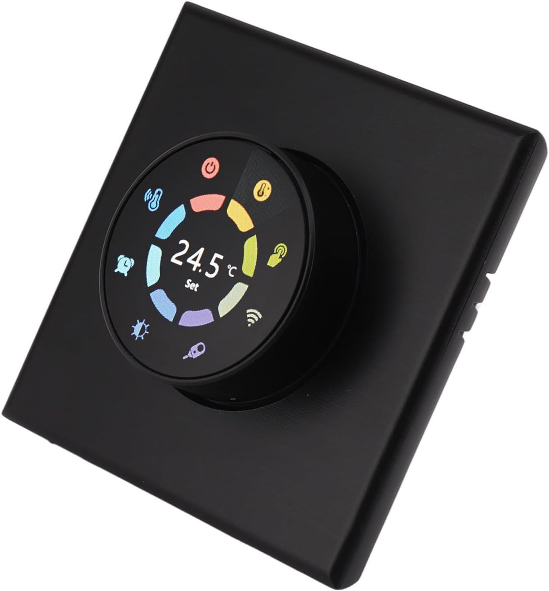 Slimme Thermostaat - Temperatuurregelaar WiFi - Vloerverwarming Instellen - Spraakbesturing APP Timer - 86mm Inbouwdoos - Zwart