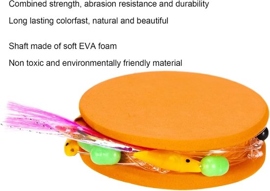 Schuimspoelen Vissen - Spoelen Lijn - Vislijnen Organiseren - Zacht EVA Materiaal - 10 Stuks - Oranje — afbeelding 4