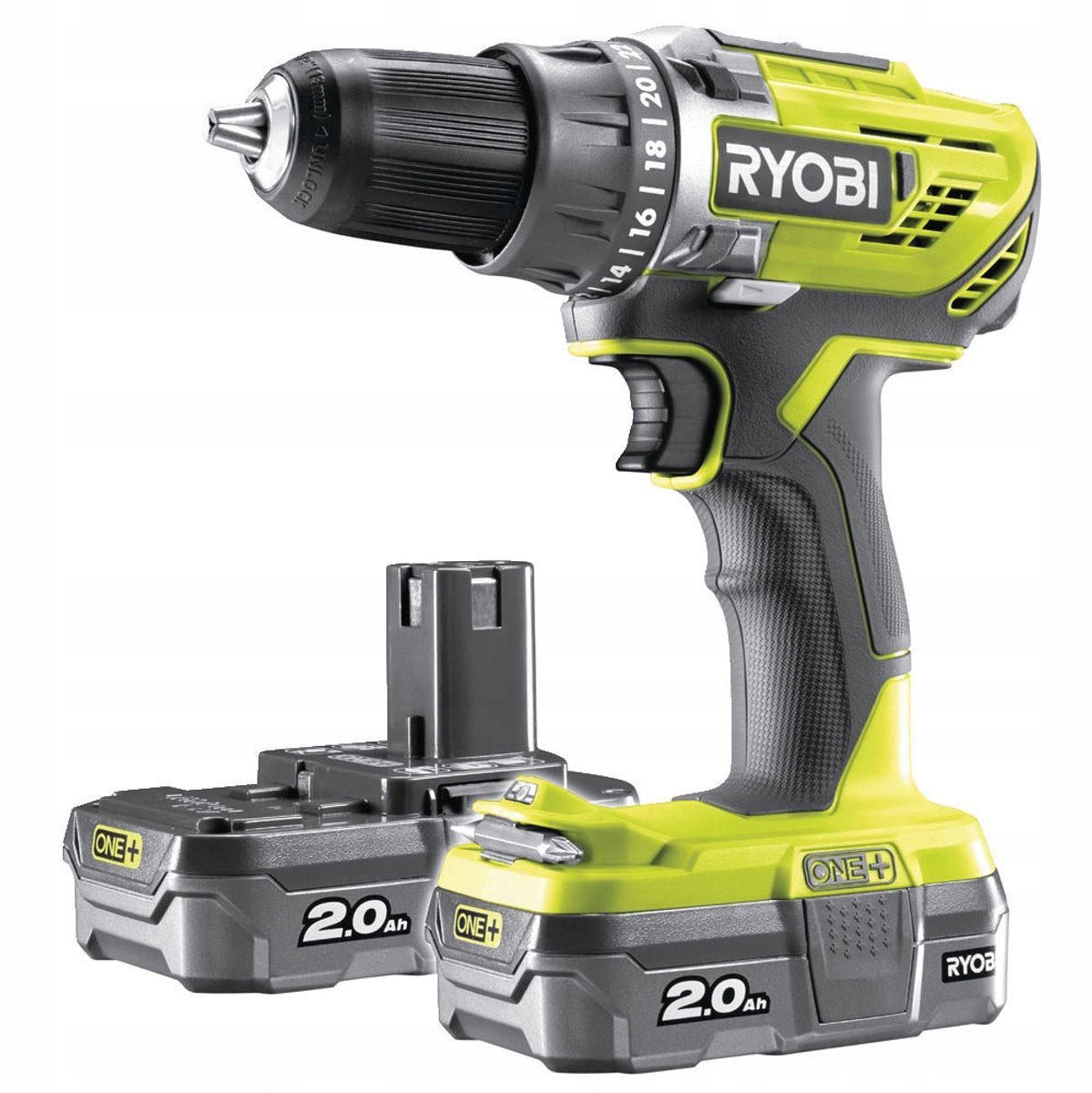 Ryobi R18DD3-220S - Accuboormachine - 18V - 2x2.0Ah - LED-werklicht