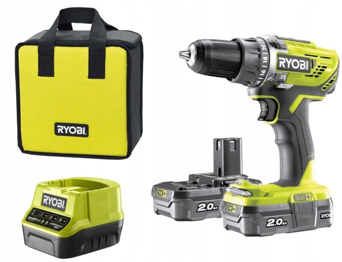 Ryobi R18DD2-220S - Accuboormachine - 18V - 40Nm - Inclusief Accu en Lader