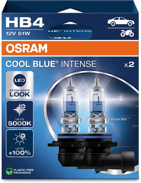 Osram Cool Blue Intense NextGen - Halogeenlamp - 5000K - Hoog Contrast - Milieuvriendelijke Verpakking