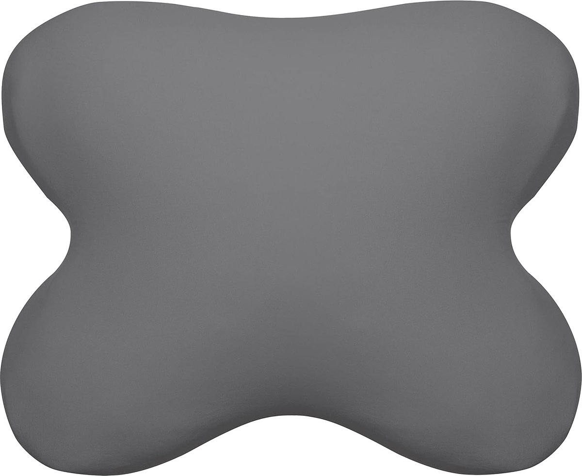 Famanu Perfect passende jersey kussensloop voor hoofdkussen, 60 x 50 cm, 100% katoen, leisteen