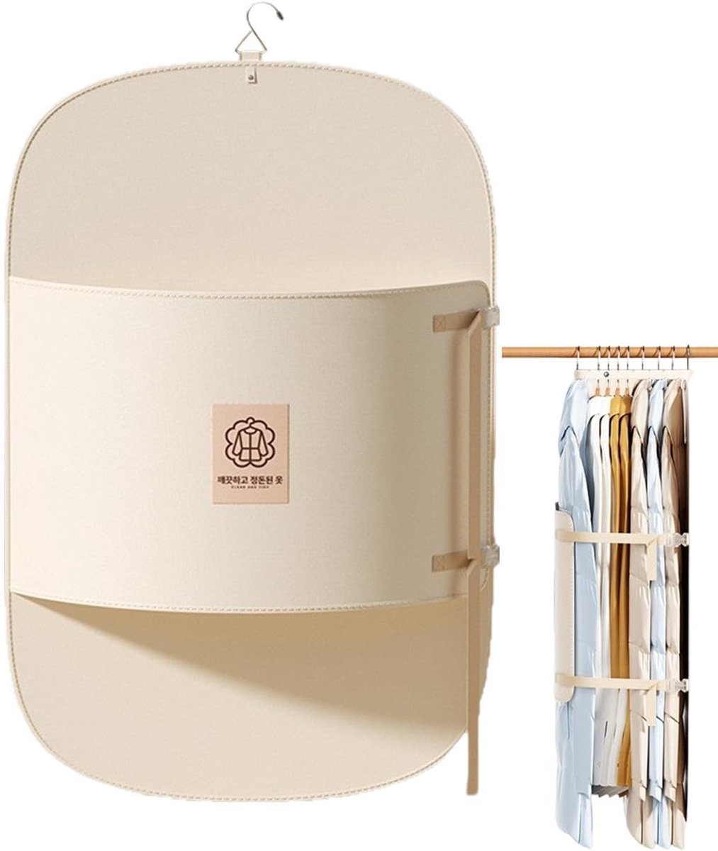 Kledingplank Organizer - Garderobe Opberger - Kreukvrij Verpakken - Stof Versterkt Frame - 57.8 x 89.4 cm - Beige