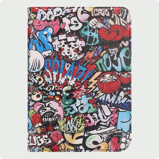Hoes Geschikt voor Kobo Clara Colour Hoesje Bookcase Cover Hoes Trifold - Hoesje Geschikt voor Kobo Clara Colour Hoes Cover Case - Graffity — afbeelding 5