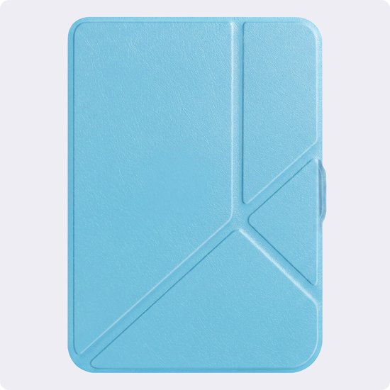 Hoes Geschikt voor Kobo Nia - Luxe E-reader Trifold Case - Bescherm Hoesje Book Cover - Lichtblauw — afbeelding 5