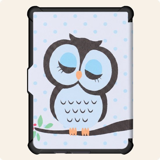 Hoesje Geschikt voor Kobo Clara HD Hoes Book Case Trifold - Hoes Geschikt voor Kobo Clara HD Hoesje Book Cover - Uil van Hoesje  — afbeelding 5