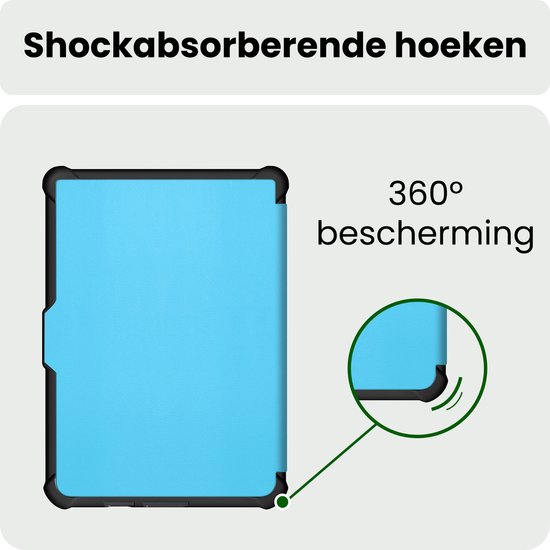 Hoes Geschikt voor Kobo Clara HD Hoesje Bookcase Cover Hoes Trifold - Hoesje Geschikt voor Kobo Clara HD Hoes Cover Case - Lichtblauw — afbeelding 5