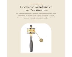 Handgehouden Gebedswiel Gelegeerd Tibetaans Boeddhistische Om Mani Padme Hum Goud Zes Karakter Waarheid Premium Boeddha Gebedswiel voor Ontspannende