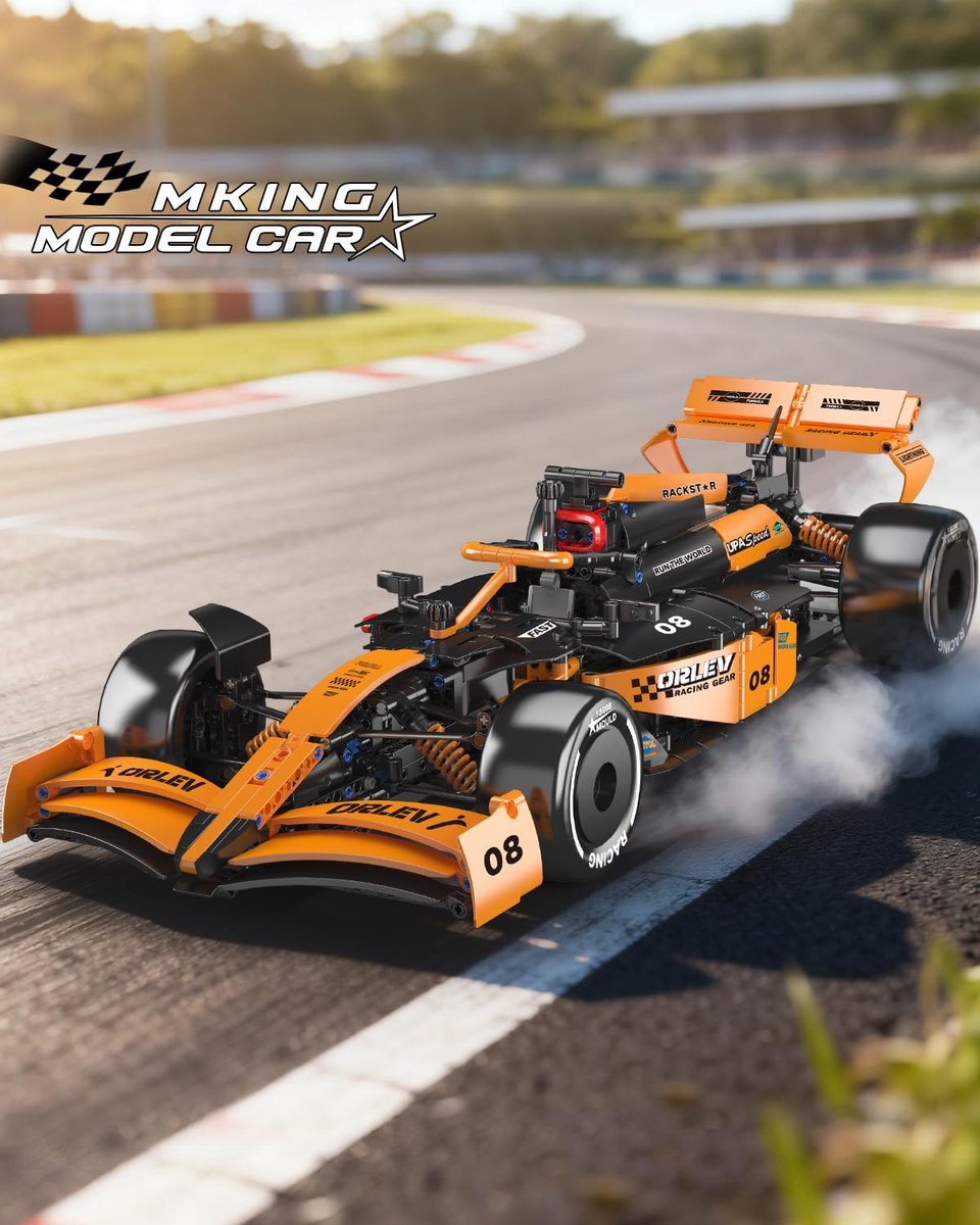 Mould King 13208 MCL Formule 1 1:8 bouwset | City fast champions adventure | Creator and classic motor bouwpakket | Technic speelgoed ideas voor volwassenen | Icons furious speed f1 auto geschikt voor Lego | Technische bouwdoos met 1480 bouwstenen — afbeelding 2