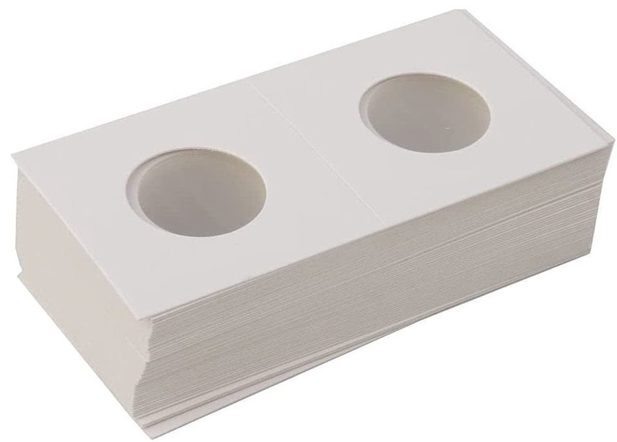 Dailygoods- Muntkarton 50 stuks - Zelfklevend - Opslag Flip Houder - Mylar - 17,5 mm/0,67 inch - Bescherming tegen stof - Munthouder