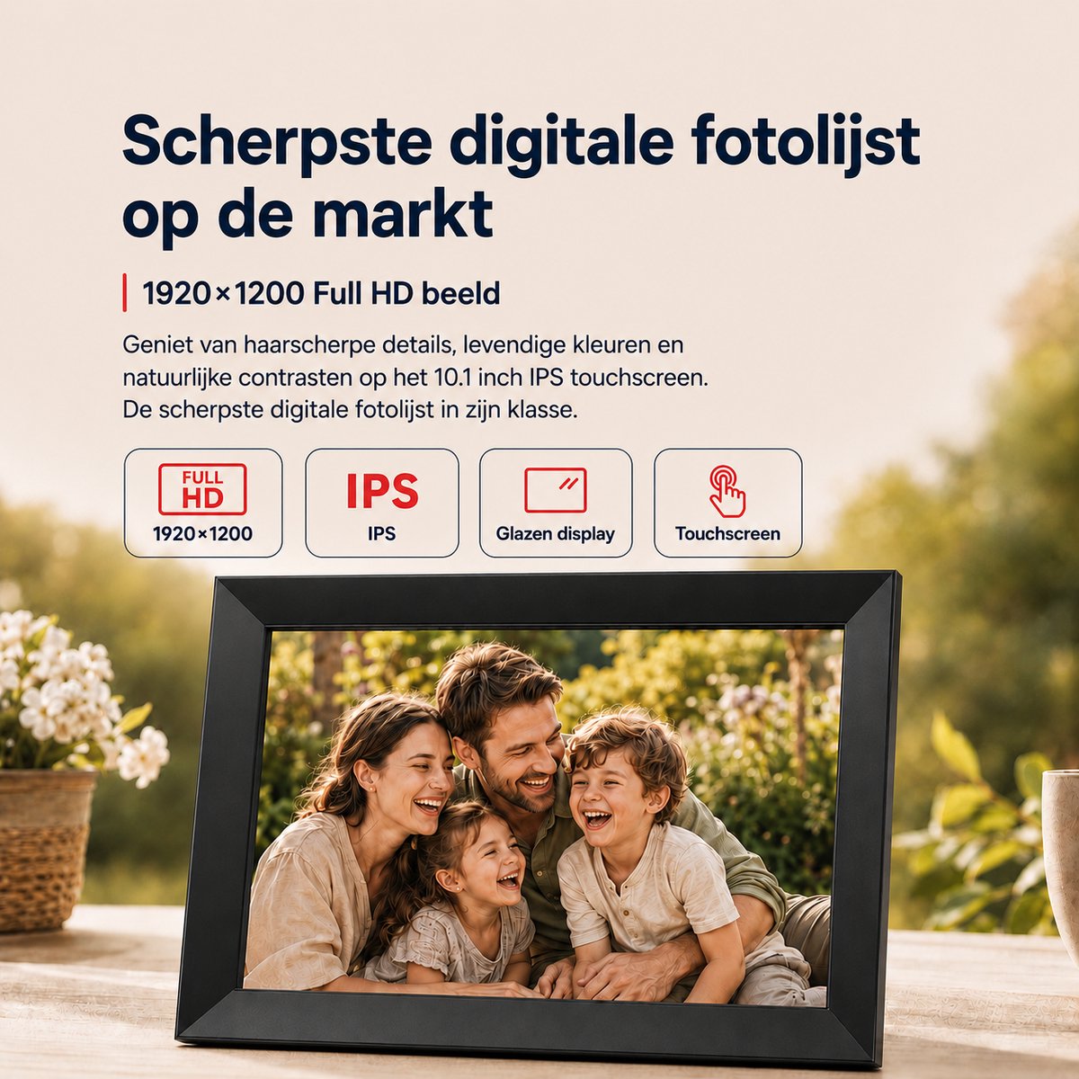 Zoomly Digitale Fotolijst Full HD 1920*1200p - met Wifi en - afbeelding 3