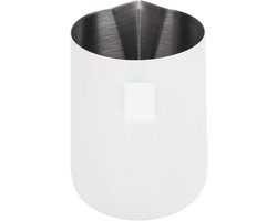 Melkopschuimkan Roestvrijstaal - Stoomkan Barista - Latte Art Maken - Met Maatschaal - 1200 ml - Wit