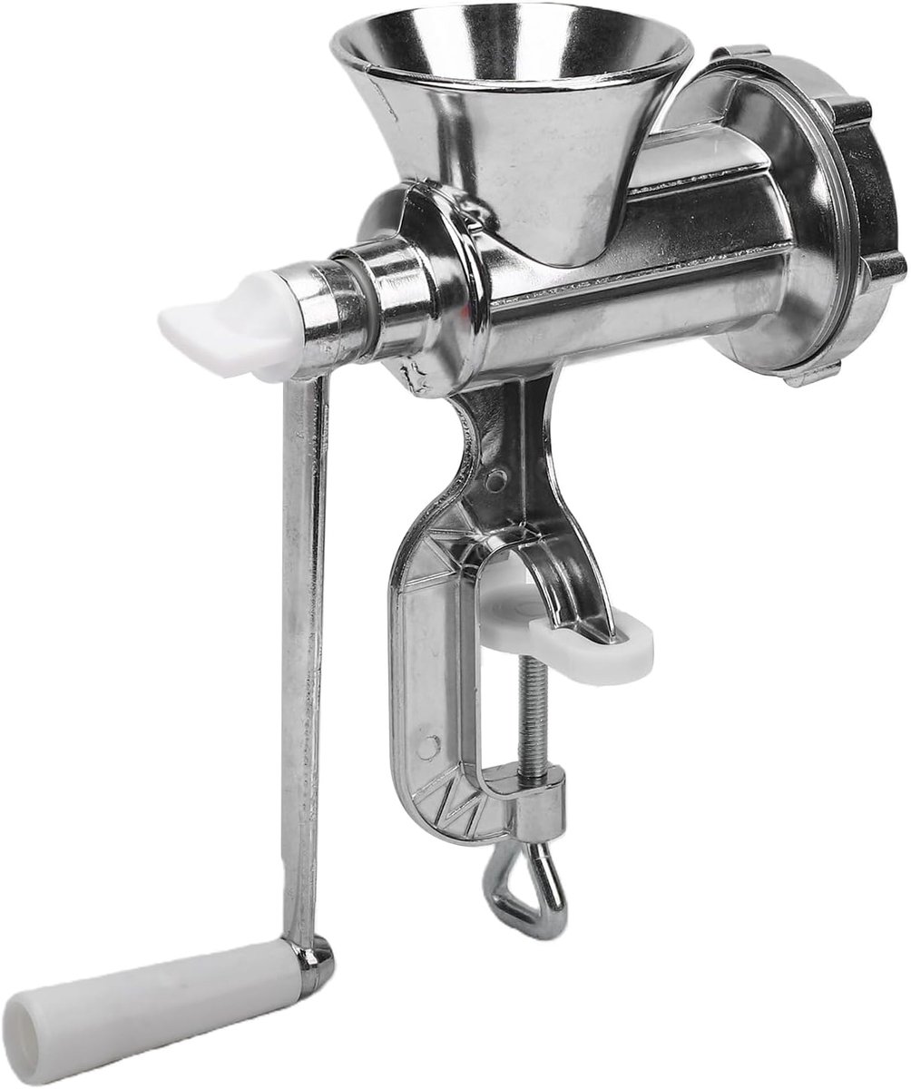 Handmatige Vleesmolen - Worstenvuller Keukenhulp - Zelf Worst Maken - Duurzame Aluminiumlegering - Nr. 10 - Zilver