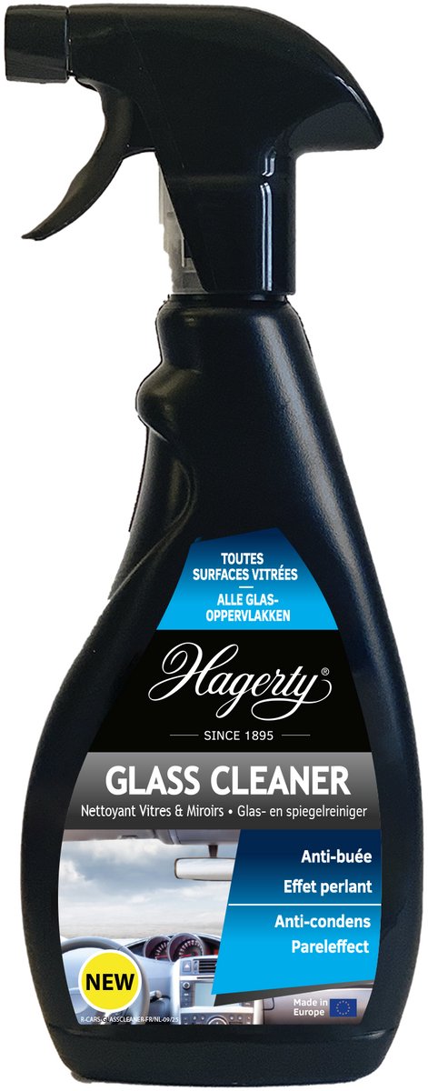 Hagerty Glass Cleaner 500 ml – Glasreiniger Auto – Autoruitenreiniger – Streeploos & Helder – Binnen- & Buitenzijde – Veilig voor Getint Glas – Verwijdert Vet, Vuil & Insectenresten