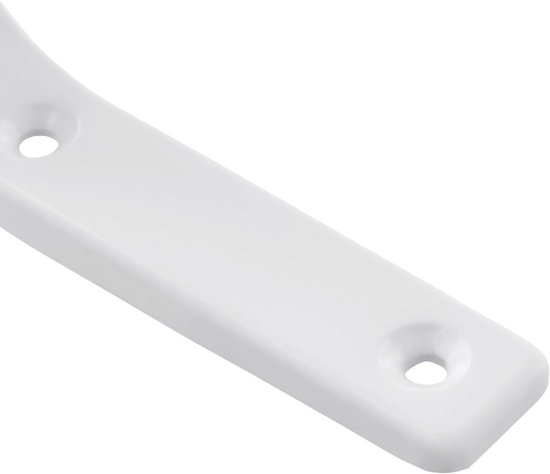 Set van 12 Hoeksteunen voor Planken, Wit, 10 cm, Metalen Steunen, 90 Graden, Wandplank Ondersteuning, Hoekplank Steunen, Plankbevestiging — afbeelding 3