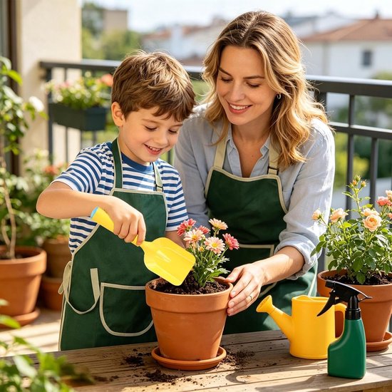 Kindertuingereedschap Set - Buiten Speelgoed - Tuinieren en Spelen - Veilig en Duurzaam - 10 Delig - Multicolor — afbeelding 2