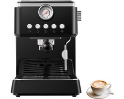 Espressomachine - Koffiezetapparaat - Thuis Barista - Vier Brouwmodi - 1.5L Waterreservoir - Zwart