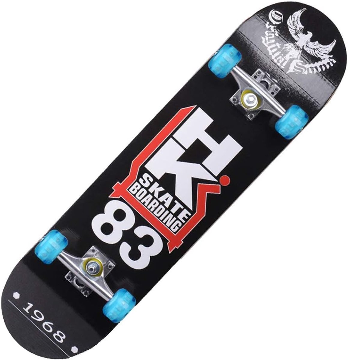 Longboard skateboard Vierwiel skateboard Straat cruisen 7-laags esdoorn dek 31.1 x 8.1 inch multi