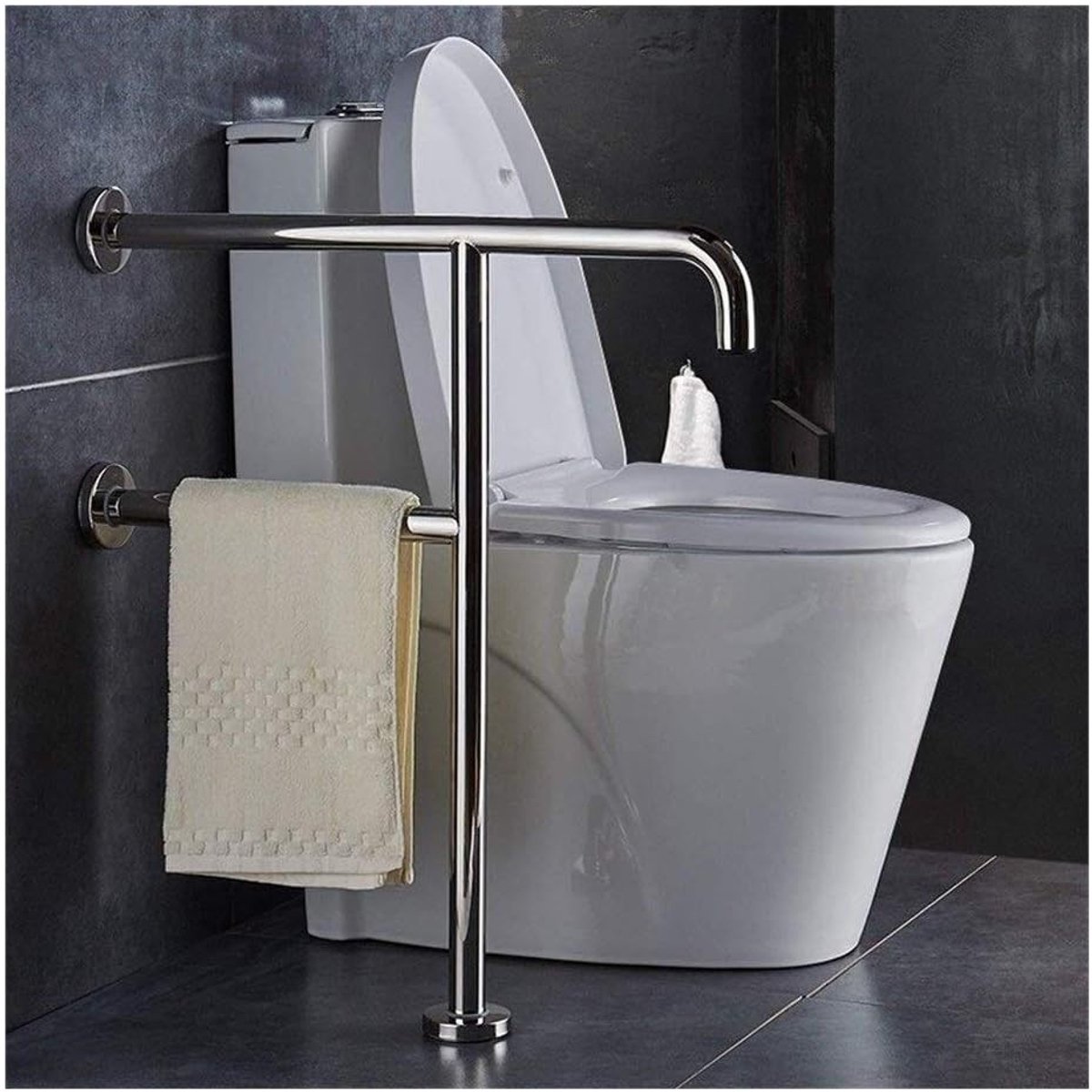 Badkamer Beugel - Veiligheidshandgreep - Veilig Douchen - Antislip Grip - 60 cm - Gepolijst Chroom