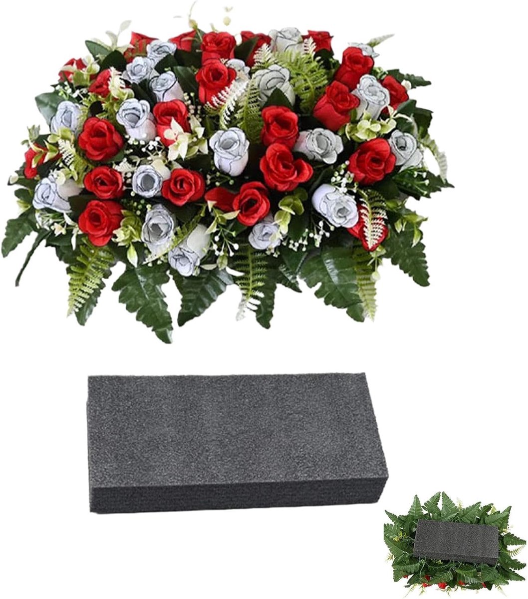 Kunstbloemen grafdecoratie - Grafbloemen decoratie - Herdenking en eerbetoon - Weerbestend